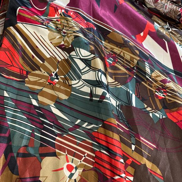 Vintage Y2K Robbie Bee Silk Maxi Halter Dress Size 8 Abstract Floral Fairy Maxi - Picture 9 of 9